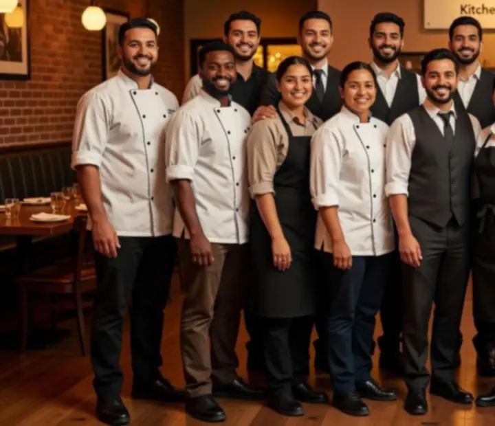 Wonderstar s. r. o. team together in the restaurant, representing warm Australian hospitality