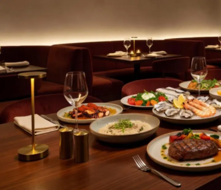 Contemporary Australian dishes and cocktails in a warm supper-club dining room