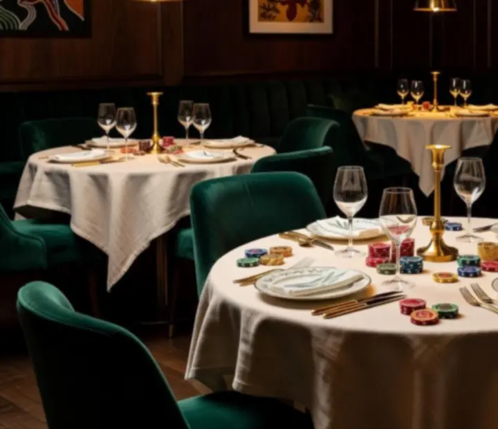 Warm private dining room prepared for an evening event at Wonderstar s. r. o.